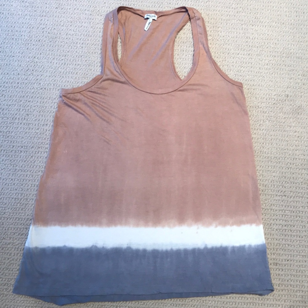 Splendid cotton knit racer back tank top size s